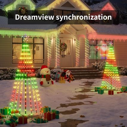 Govee - LED RGBIC Juletræ med stjerne LED/15W/230V IP65 1,8m Matter Wi-Fi