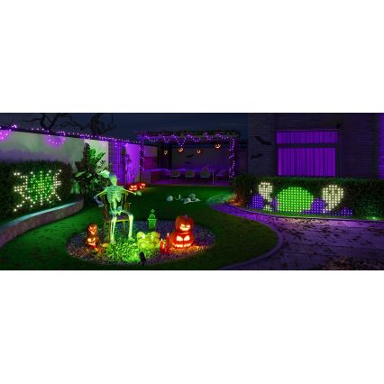 Govee - LED RGBIC Udendørs lysnet 143x85cm Wi-Fi Matter IP65