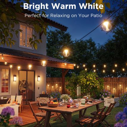 Govee - LED RGBICW Dæmpbar udendørs dekorativ lyskæde LED/24W/230V IP67 2700-6500K Wi-Fi