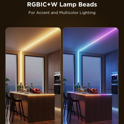 Govee - LED RGBICW Lysbånd dæmpbart COB 3780 dioder 3m Wi-Fi Matter
