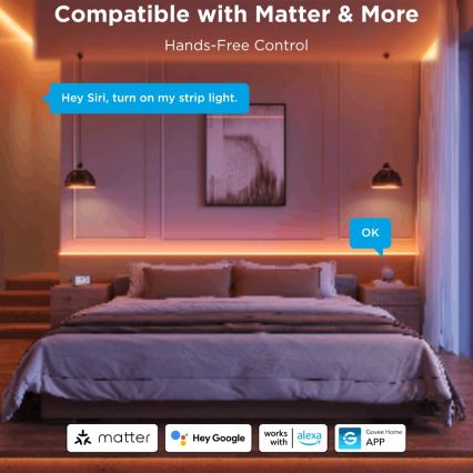 Govee - LED RGBICW Lysbånd dæmpbart COB 3780 dioder 3m Wi-Fi Matter