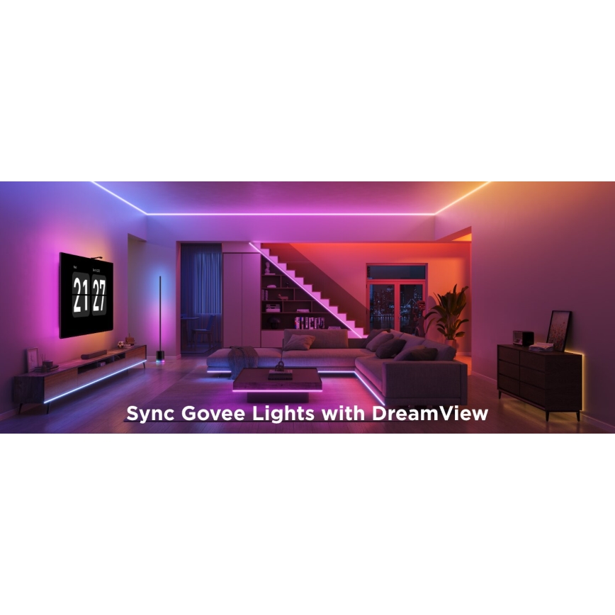Govee - LED RGBICW Lysbånd dæmpbart COB 3780 dioder 3m Wi-Fi Matter