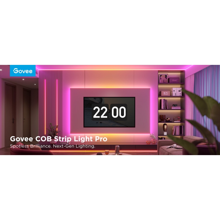 Govee - LED RGBICW Lysbånd dæmpbart COB 3780 dioder 3m Wi-Fi Matter