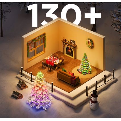 Govee - LED RGBICW Udendørs julelyskæde 2700-6500K 20m Wi-Fi Matter IP65
