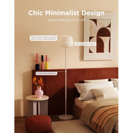 Govee - LED RGBICWW Dæmpbar gulvlampe LANTERN MATTER LED/24W/230V Wi-Fi 160 cm