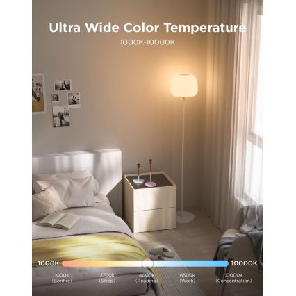 Govee - LED RGBICWW Dæmpbar gulvlampe LANTERN MATTER LED/24W/230V Wi-Fi 160 cm