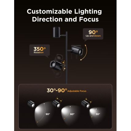 Govee - LED RGBICWW dæmpbar gulvlampe TREE MATTER LED/48W/230V Wi-Fi