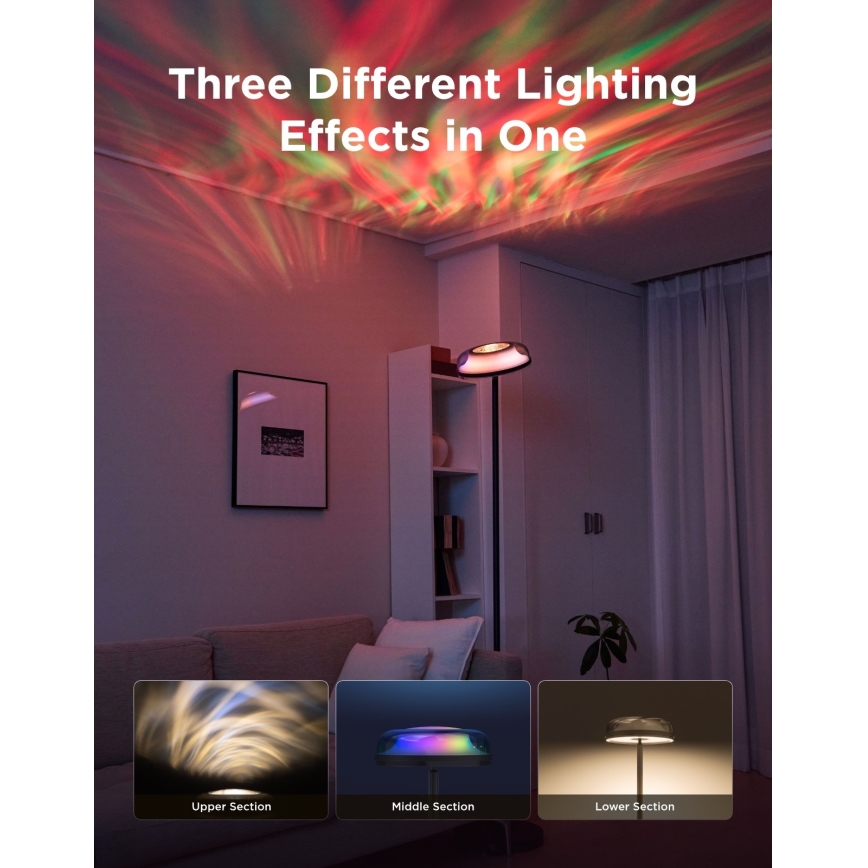 Govee - LED RGBICWW Dæmpbar UPLIGHTER MATTER Gulvlampe LED/24W/230V Wi‑Fi