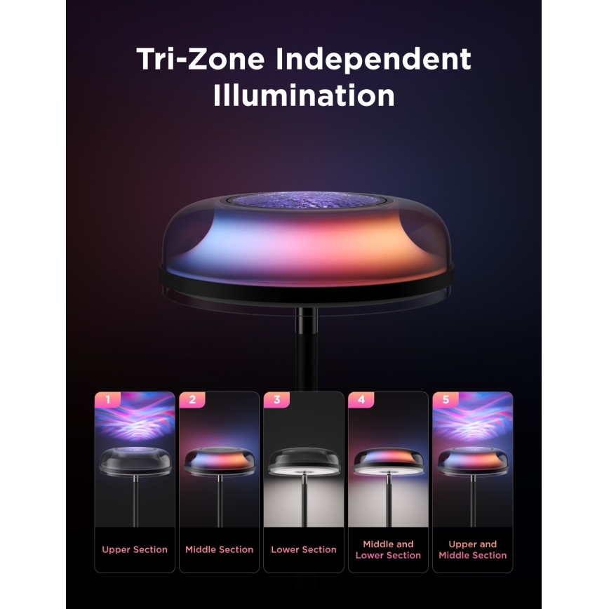 Govee - LED RGBICWW Dæmpbar UPLIGHTER MATTER Gulvlampe LED/24W/230V Wi‑Fi