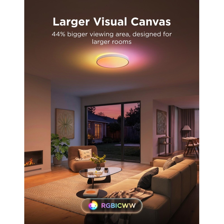 Govee - LED RGBICWW Dæmpbar loftlampe LED/55W/230V Ø 46 cm Matter Wi-Fi