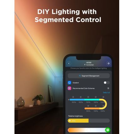 Govee - LED RGBICWW Ophængt LED-lysbånd/36W/24V 4m Skyline Matter Wi-Fi