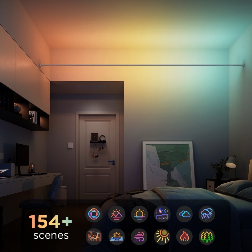 Govee - LED RGBICWW Ophængt LED-lysbånd/36W/24V 4m Skyline Matter Wi-Fi