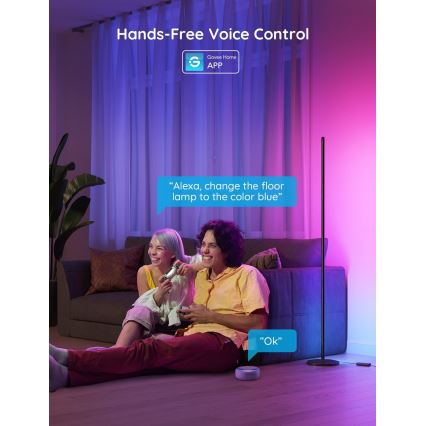 Govee - LED RGBW dæmpbar gulvlampe LITE MATTER LED/24W/230V Wi-Fi