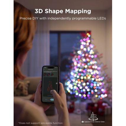 Govee - LED RGBWIC Udendørs julelyskæde 2700-6500K 30m Wi-Fi Matter IP65