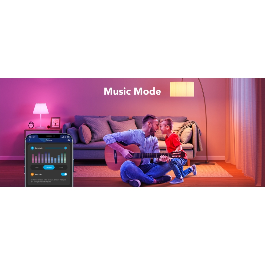 Govee - LED RGBWW dæmpbar pære Smart MATTER E27/12W/230V 2700-6500K Wi-Fi