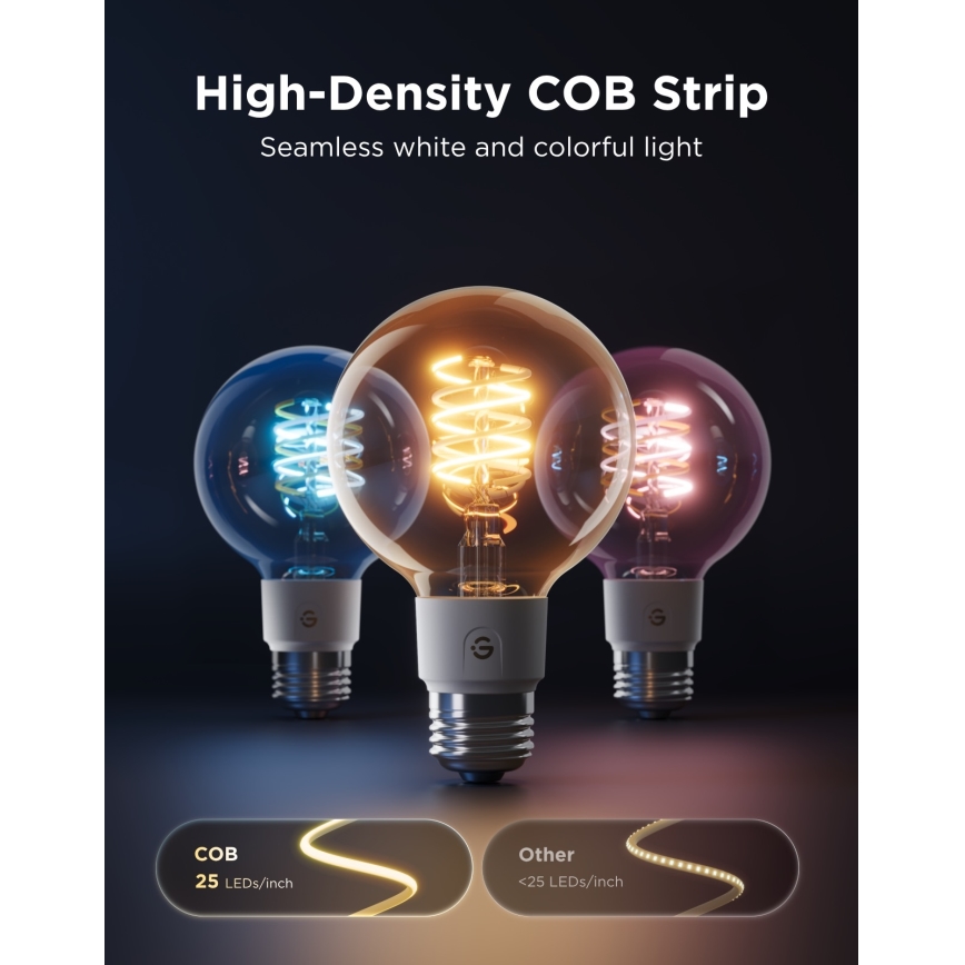 Govee - LED RGBWW dæmpbar pære Smart MATTER G80 E27/5W/230V 2700-6500K Wi-Fi