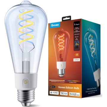 Govee - LED RGBWW dæmpbar pære Smart MATTER ST64 E27/5W/230V 2700-6500K Wi-Fi