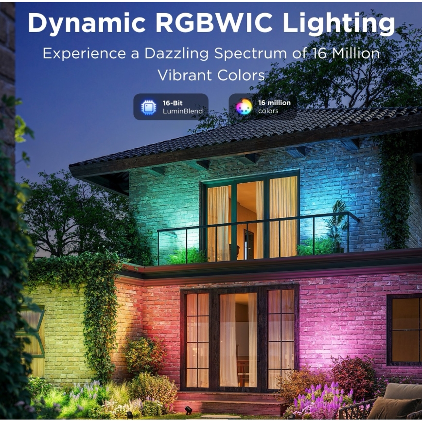 Govee - SÆT 2x LED RGBWW Projektør dæmpbar LED/12W/230V IP67 2700-6500K Wi-Fi