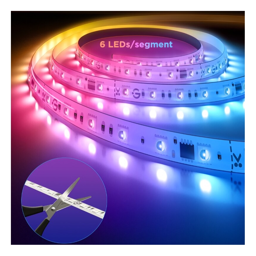 Govee - LED strip dæmpbar RGBWWIC 2 Pro 5 m Wi-Fi Matter