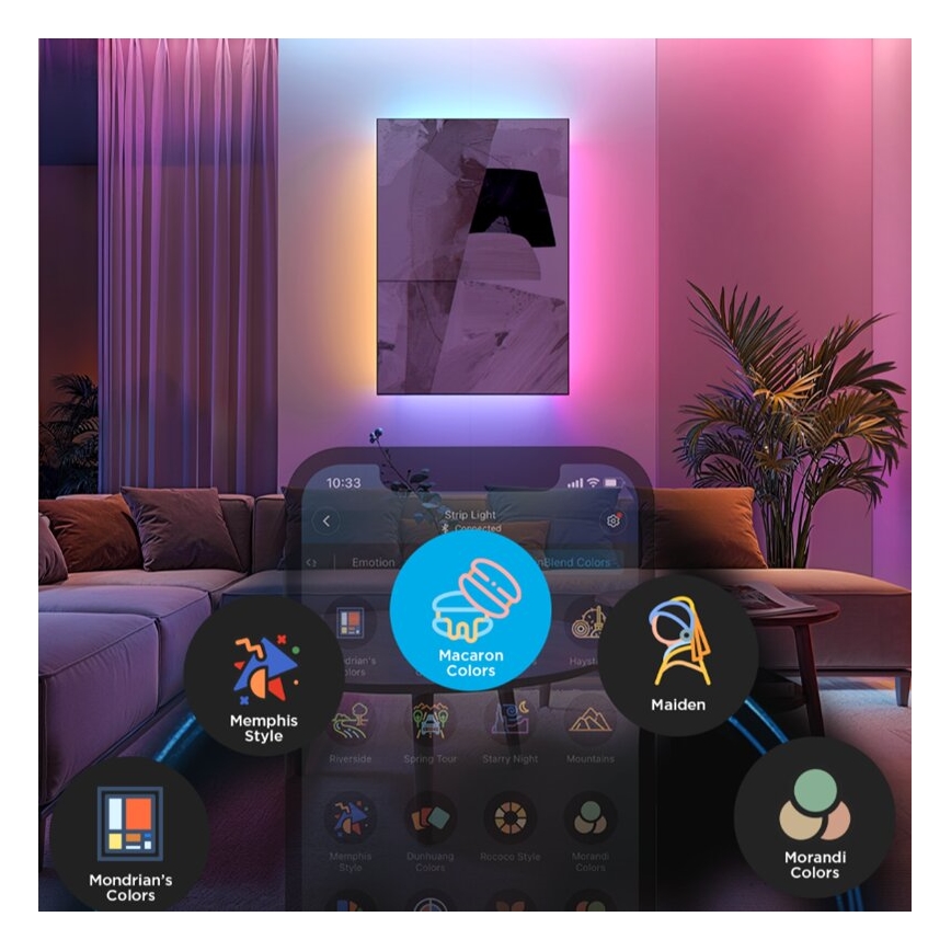 Govee - LED strip dæmpbar RGBWWIC 2 Pro 5 m Wi-Fi Matter