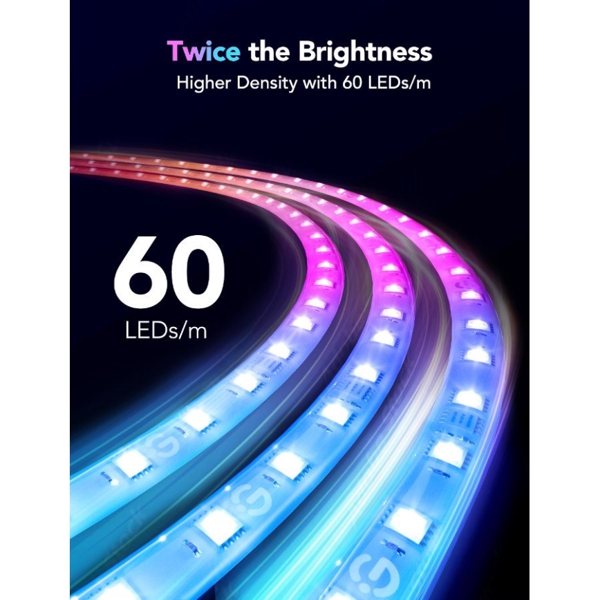 Govee - M1 PRO PREMIUM Smart RGBICW+ LED lysbånd 5m Wi-Fi