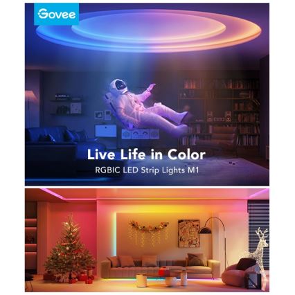 Govee - M1 PRO PREMIUM Smart RGBICW+ LED strip 2 m Wi-Fi Matter