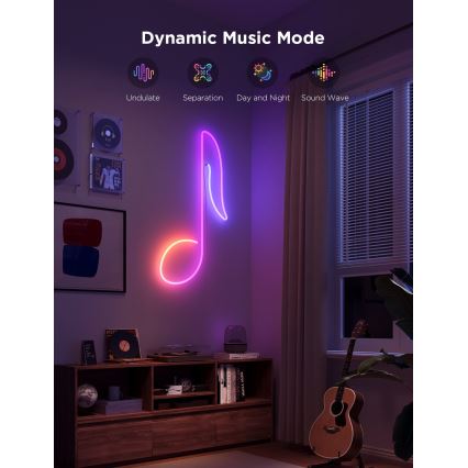 Govee - Neon 2 MATTER bøjelig LED lysbånd 3m RGBIC Wi-Fi IP67