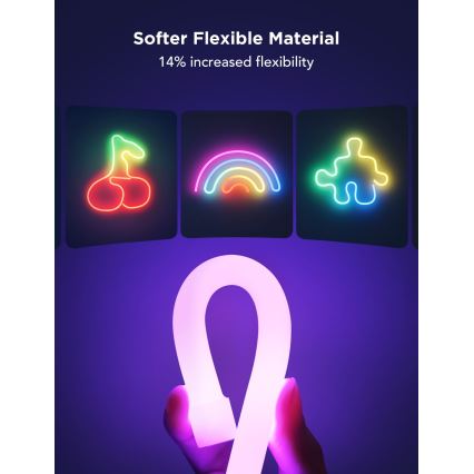 Govee - Neon 2 MATTER bøjelig LED lysbånd 5m RGBIC Wi-Fi IP67