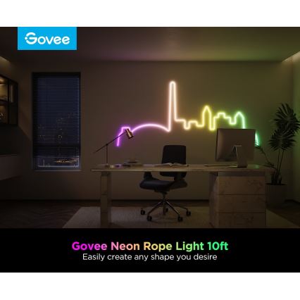 Govee - Neon 2 MATTER fleksibel RGBIC LED-strimmel 3 m med Wi-Fi