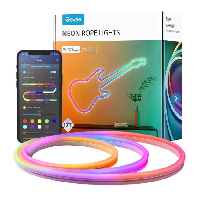Govee - Neon SMART bøjelig LED strip- RGBIC - 3 m Wi-Fi IP67