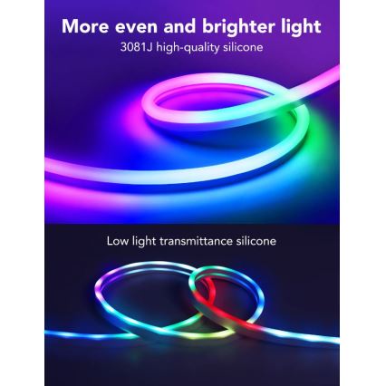 Govee - Neon SMART bøjelig LED strip- RGBIC - 3 m Wi-Fi IP67