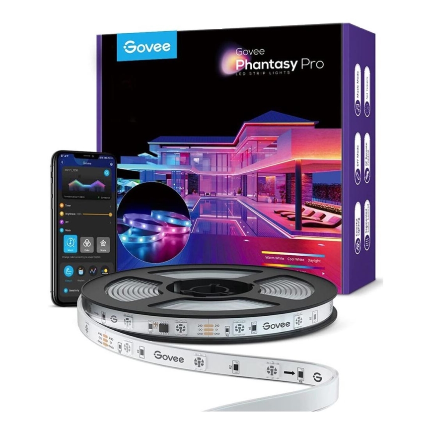 Govee - Phantasy Udendørs Pro SMART LED strips 10m - udendørs RGBIC Wi-Fi IP65