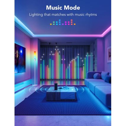 Govee - RGBIC Curtain Belysning 520 LED 1,5x2m Wi-Fi IP65