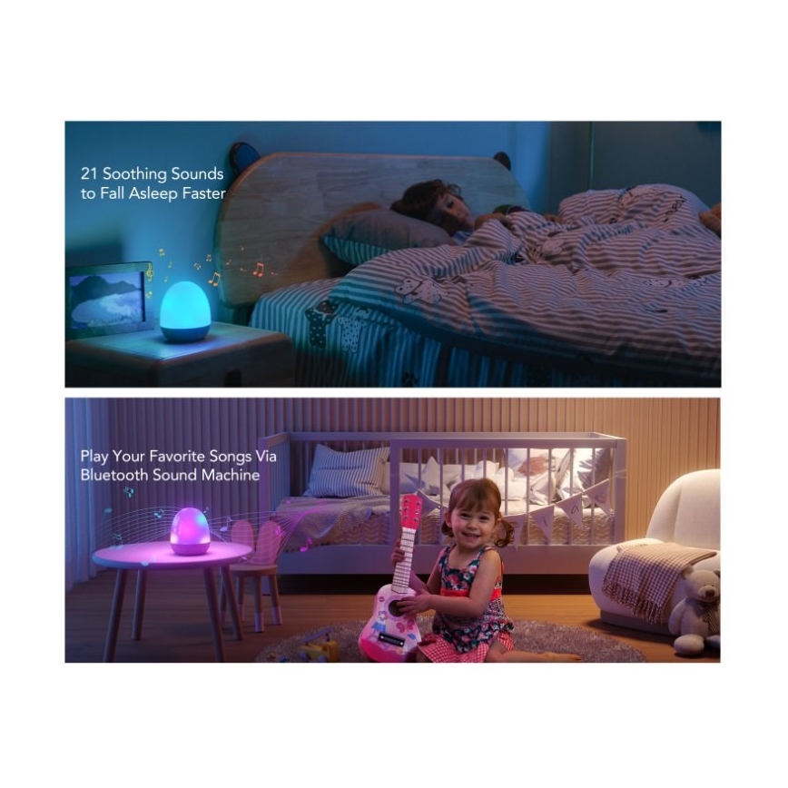 Govee - RGBIC Smart LED natlampe med højttaler og Wi-Fi