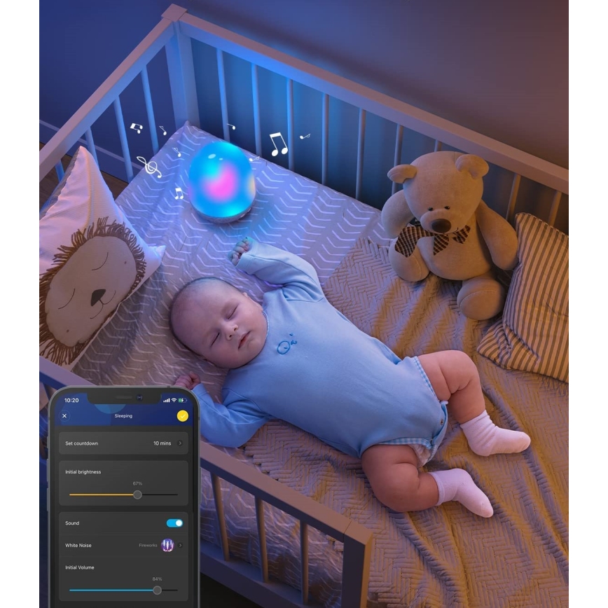 Govee - RGBIC Smart LED natlampe med højttaler og Wi-Fi