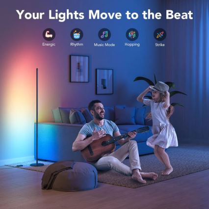 Govee - RGBICW Smart Hjørne Floor Lamp Wi-Fi