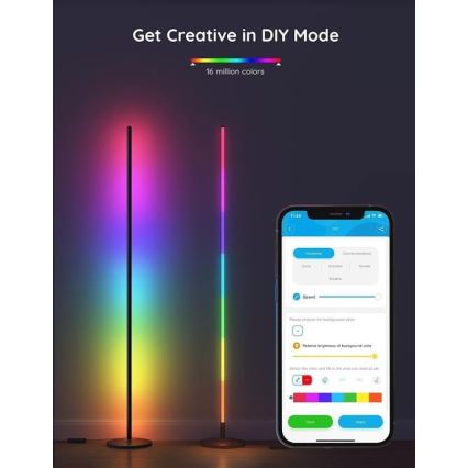 Govee - RGBICW Smart Hjørne Floor Lamp Wi-Fi
