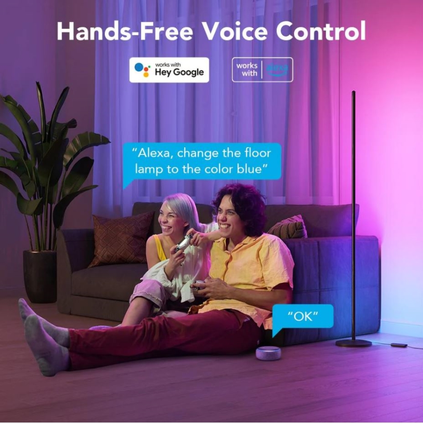 Govee - RGBICW Smart Hjørne Floor Lamp Wi-Fi
