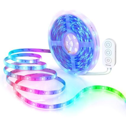 Govee - Smart LED strip m. RGB-farver 15 m Wi-Fi + fjernbetjening