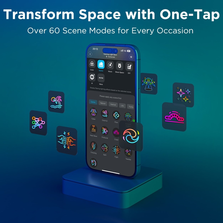 Govee - Smart RGBIC Gaming Pro lyspaneler med Matter og Wi-Fi