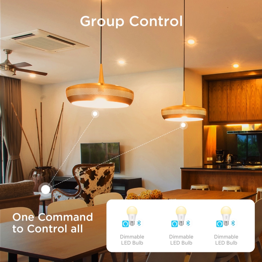 Govee - Sæt 2x Smart dæmpbar LED-pære MATTER A60 E27/9W/230V 2700-6500K Wi-Fi