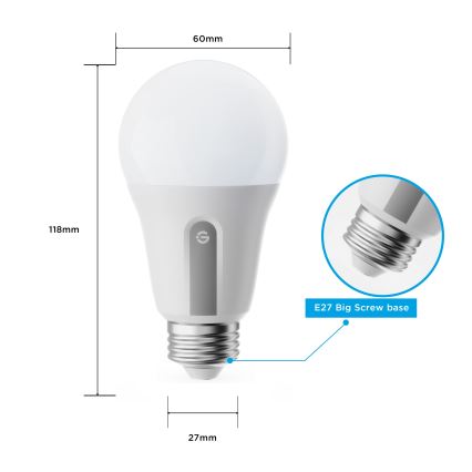 Govee - Sæt 2x Smart dæmpbar LED-pære MATTER A60 E27/9W/230V 2700-6500K Wi-Fi