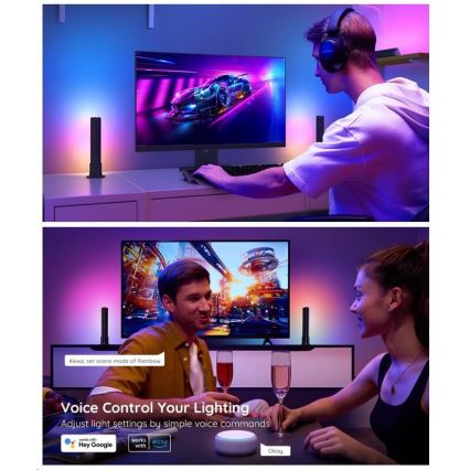 Govee - SÆT 2x Flow Plus SMART LED TV & Gaming - RGBICWW Wi-Fi