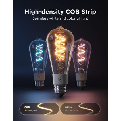 Govee - Sæt 2xLED RGBWW Dæmpbar pære Smart MATTER ST64 E27/5W/230V 2700-6500K Wi-Fi