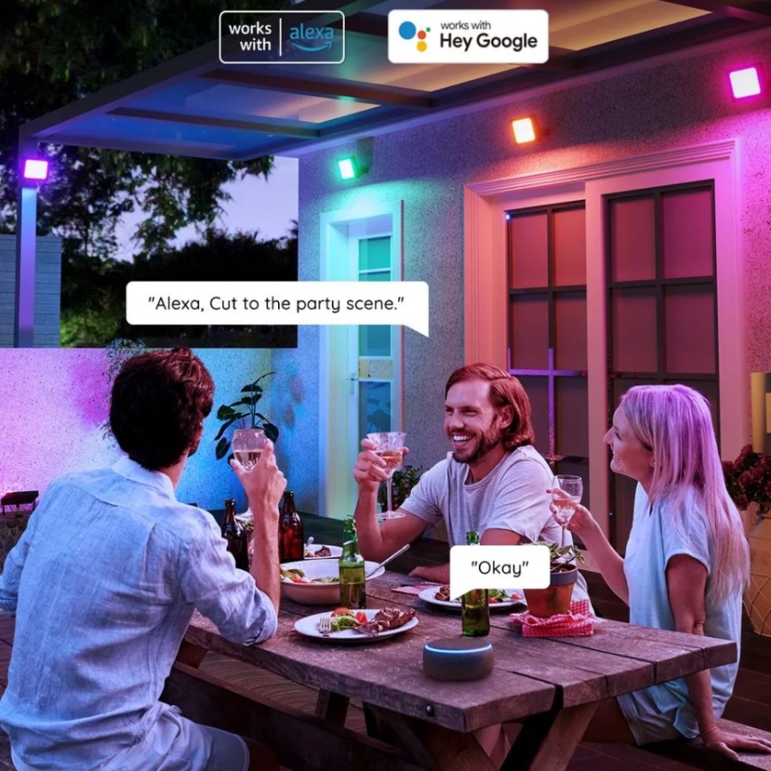 Govee - SÆT 4x Flood Lights udendørs SMART LED lamper Wi-Fi IP66