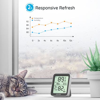 Govee - Termometer og hygrometer med display 2xAAA