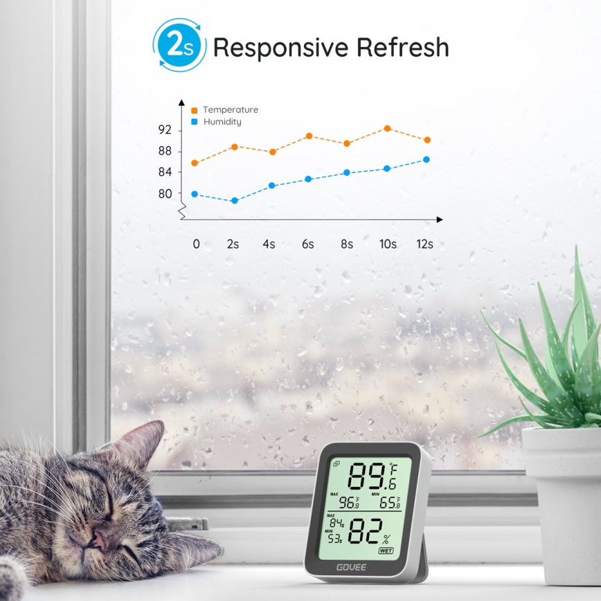 Govee - Termometer og hygrometer med display 2xAAA