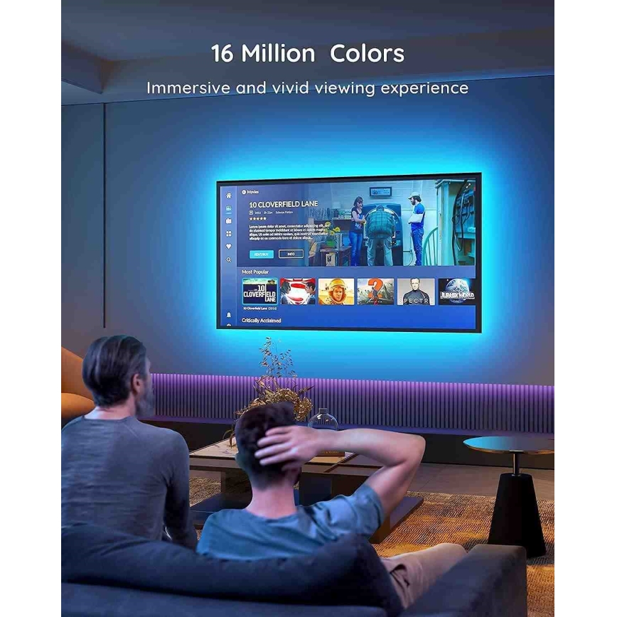 Govee - TV 46-60 Smart RGB LED-baggrundsbelysning + fjernbetjening