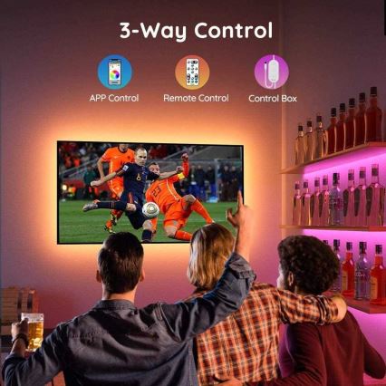 Govee - TV 46-60 Smart RGB LED-baggrundsbelysning + fjernbetjening