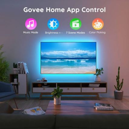 Govee - TV 46-60 Smart RGB LED-baggrundsbelysning + fjernbetjening